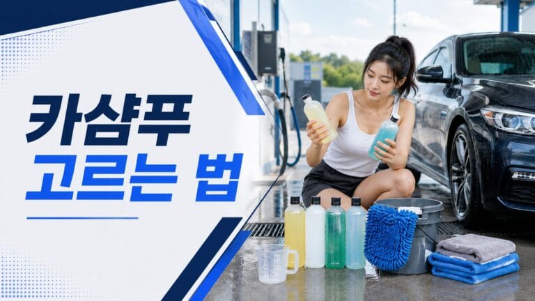 중성도와 윤활력 및 희석비를 비교해 자동차 카샴푸를 고르는 초보자