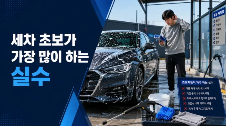 세차 초보가 가장 많이 실수하는 것은