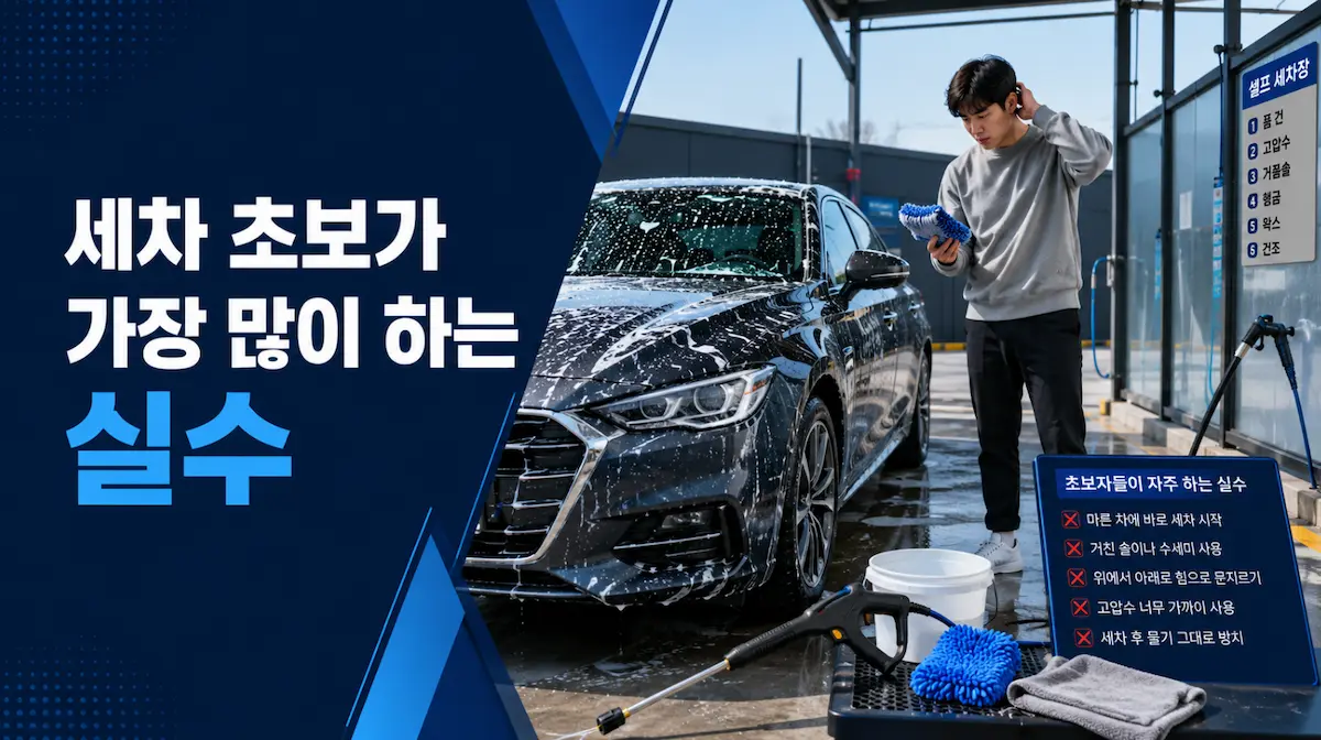 세차 초보가 가장 많이 실수하는 것은